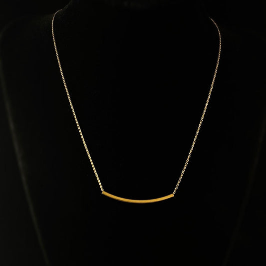 Dainty Gold Bar Necklace - Sabrina
