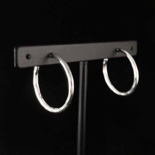 Dainty Silver Minimalist Hoop Earrings - Handmade Nickel Free Ulla Jewelry