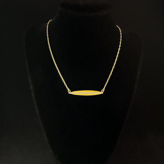 Delicate Gold and Crystal Necklace - La Vie Parisienne by Catherine Popesco