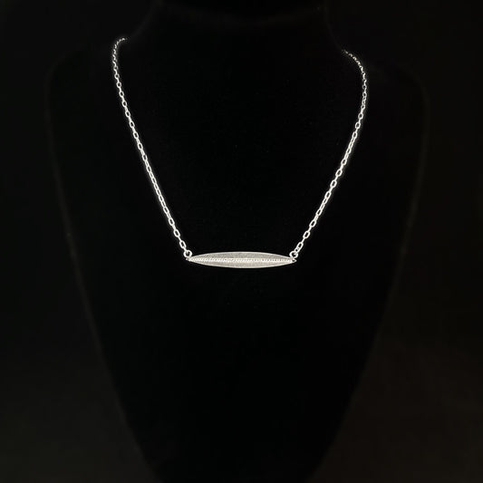 Delicate Silver and Crystal Necklace - La Vie Parisienne by Catherine Popesco