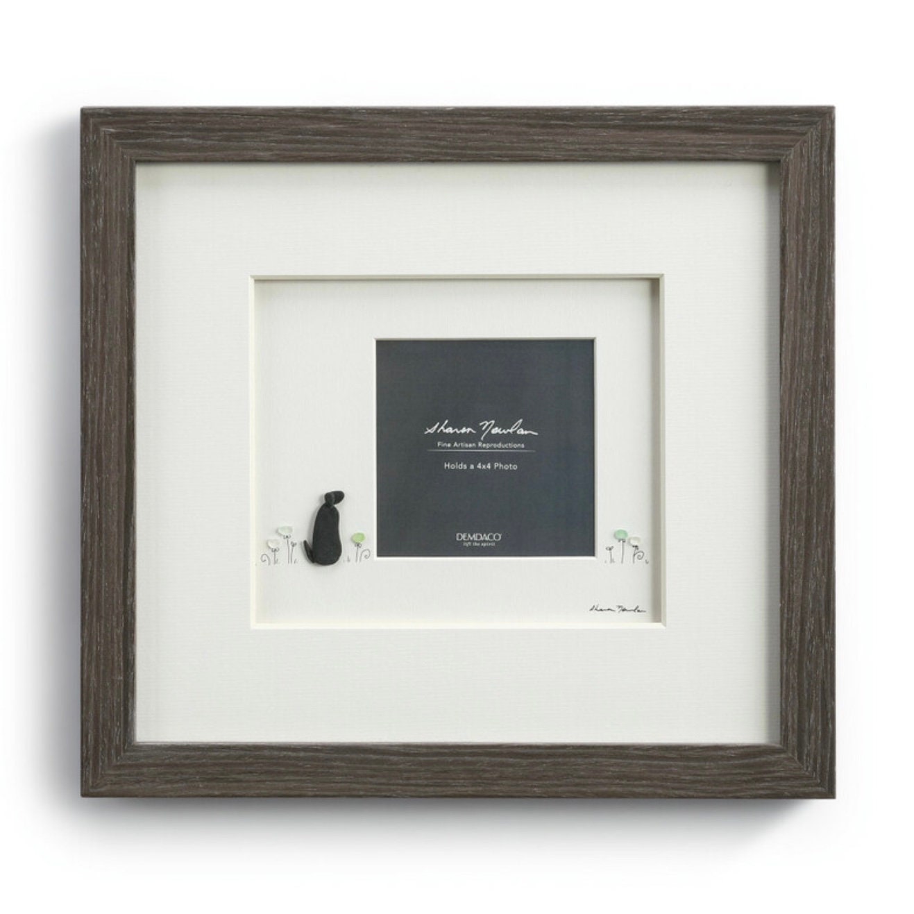 Dog Love Photo Frame, Sharon Nowlan Pebble Art