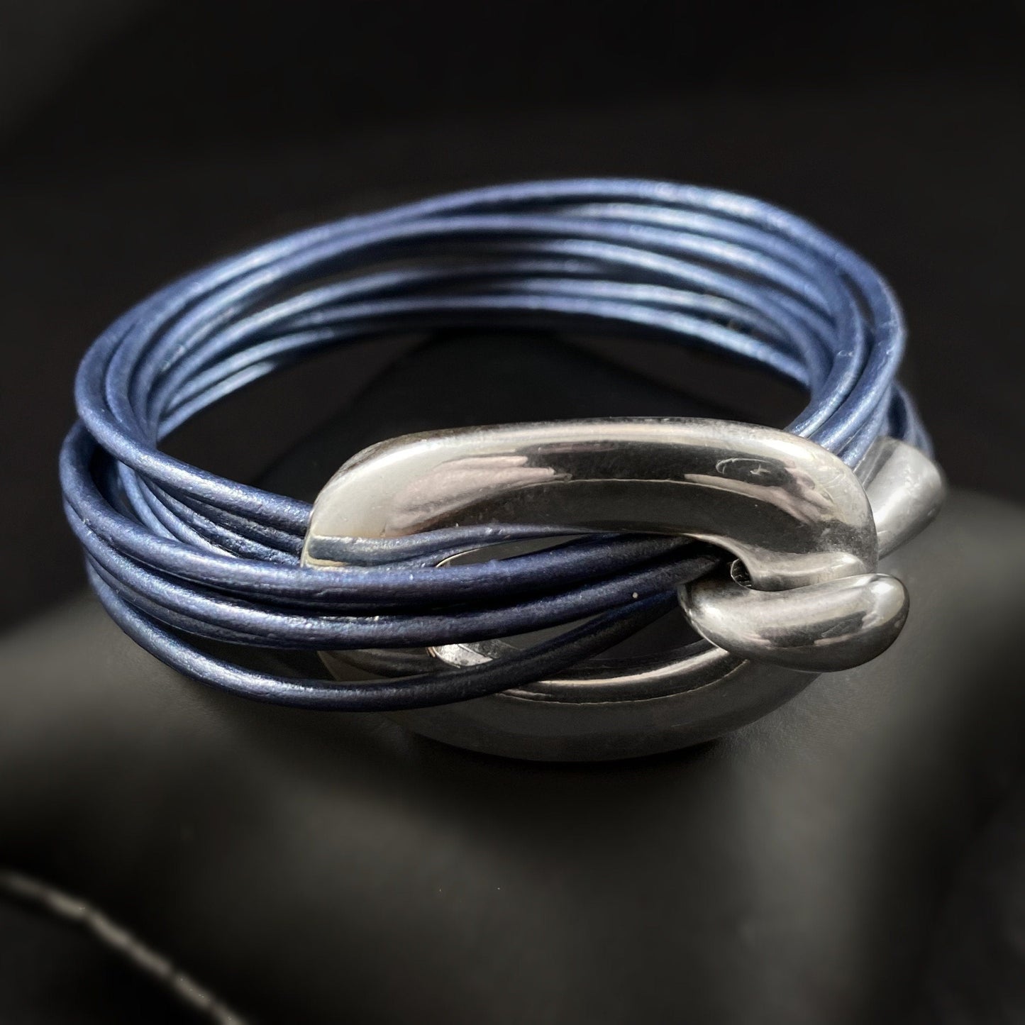 Double Wrap Leather Buckle Bracelet, Nickel Free