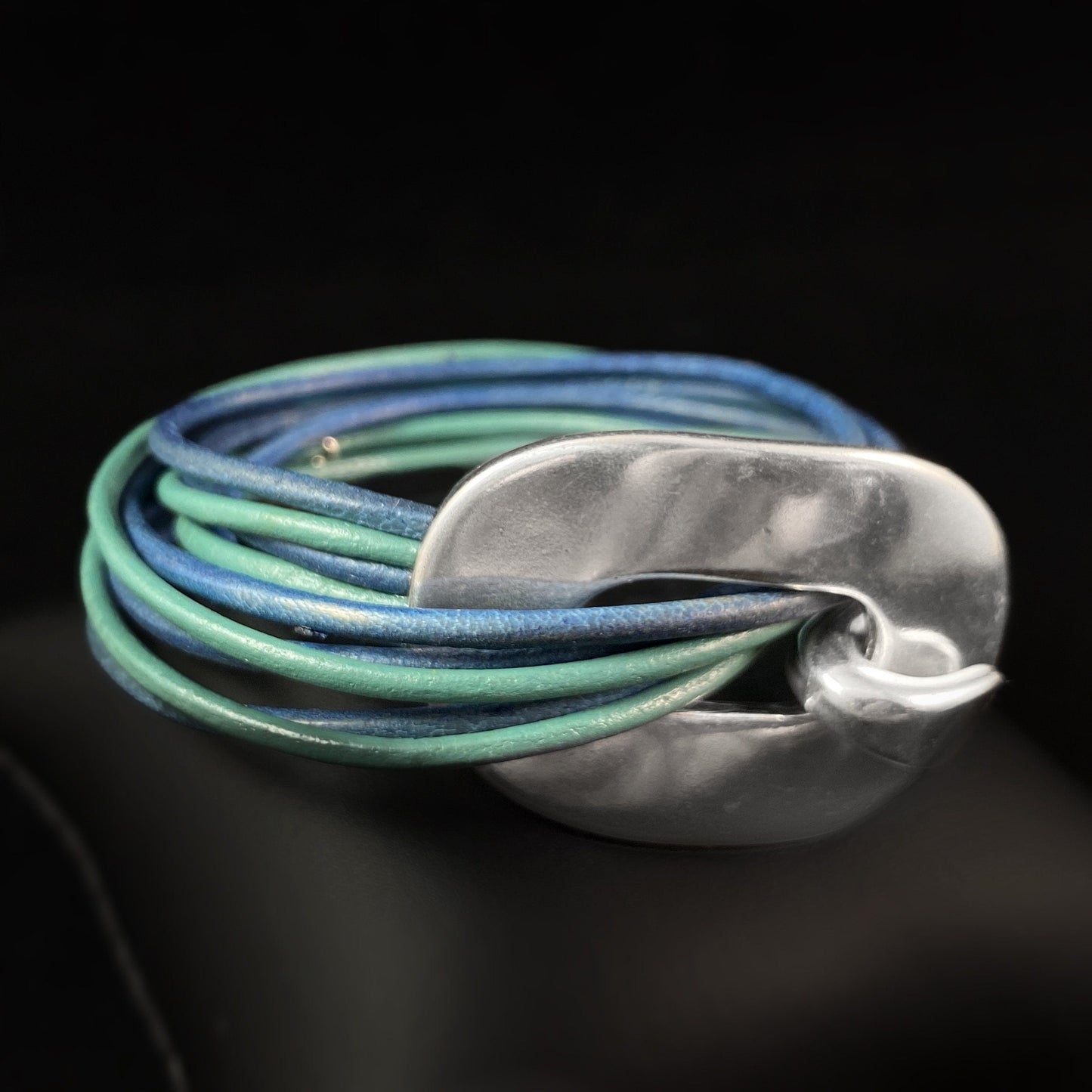 Double Wrap Leather Buckle Bracelet, Nickel Free