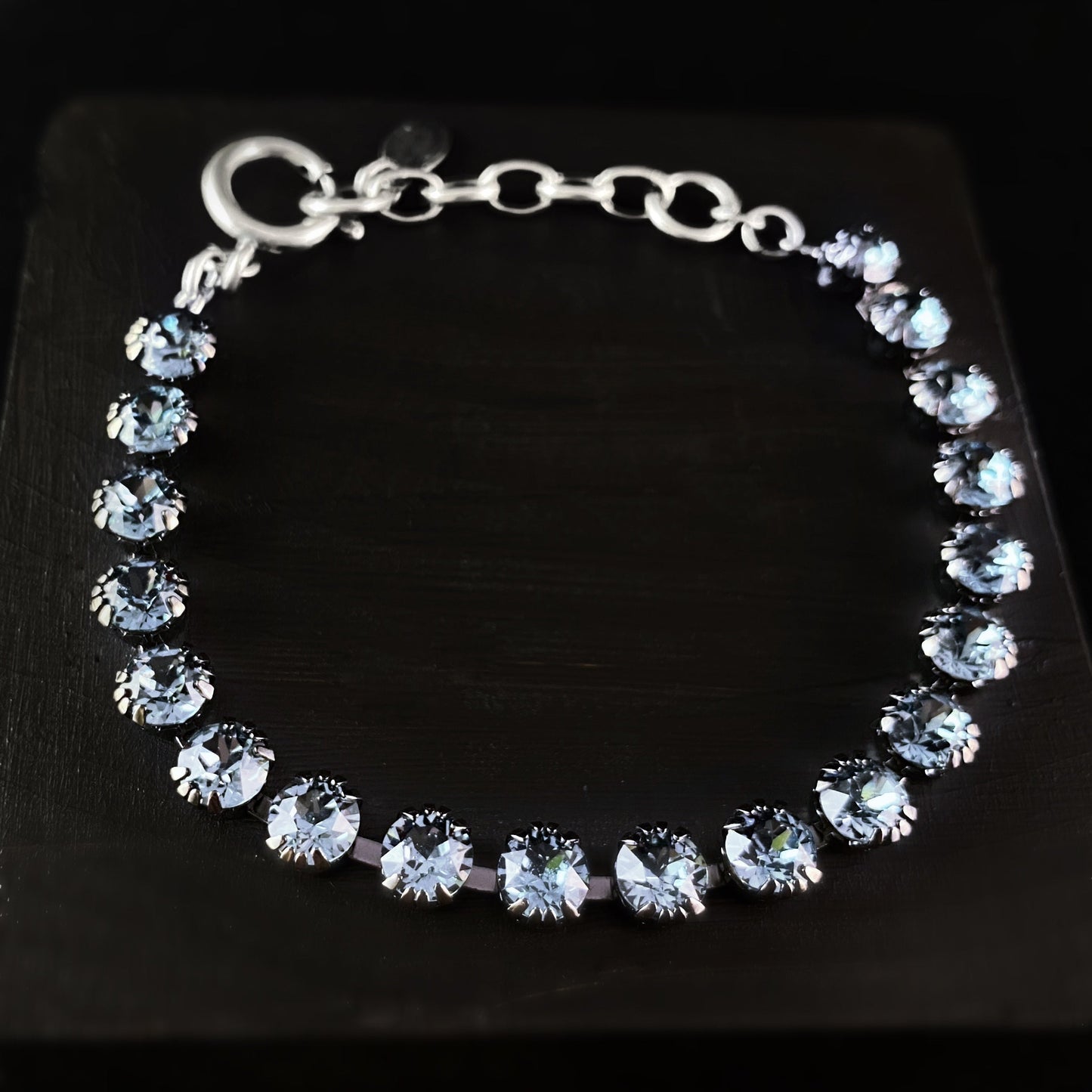 Dusty Blue Swarovski Crystal Bracelet - La Vie Parisienne