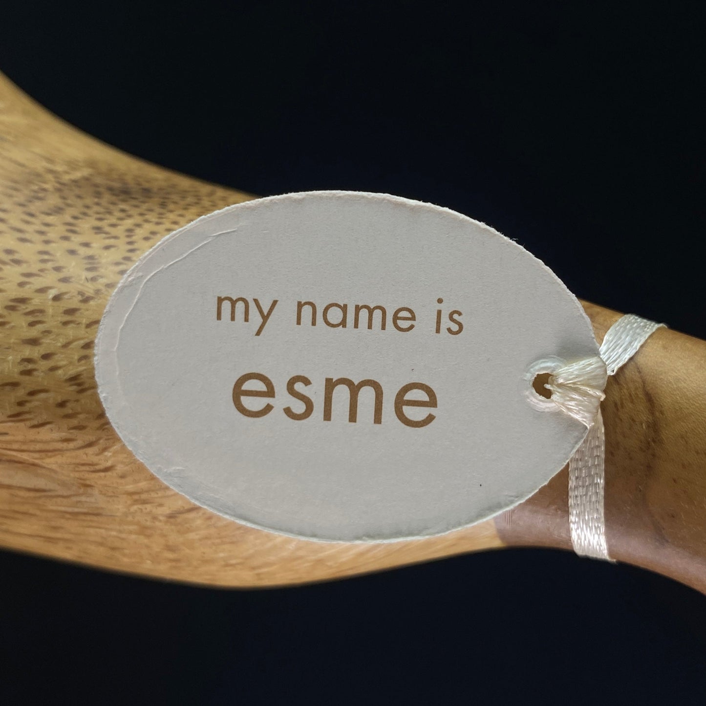 Esme - Hand-carved and Hand-painted Bamboo Duck with Polka