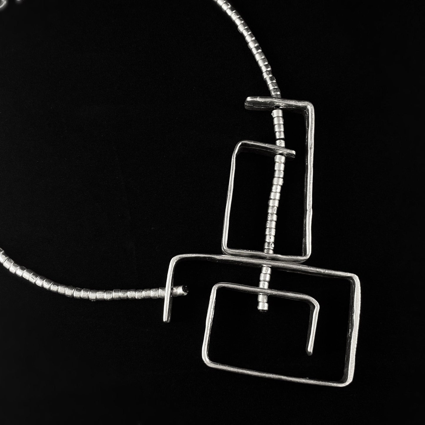 Extra Large Chunky Abstract Pendant Necklace, Handmade, Nickel Free