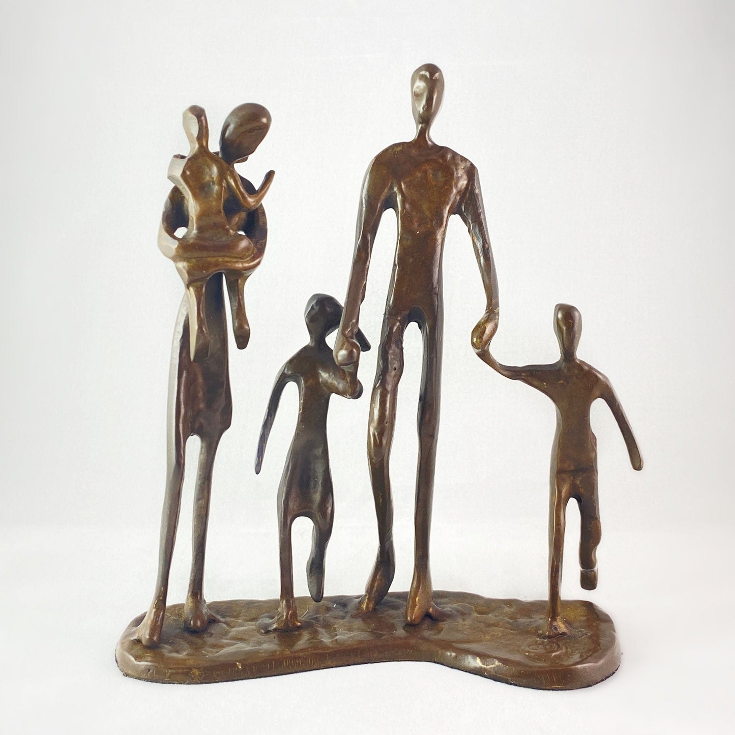 Family of Five Bronze Sculpture - Unique Home Decor
