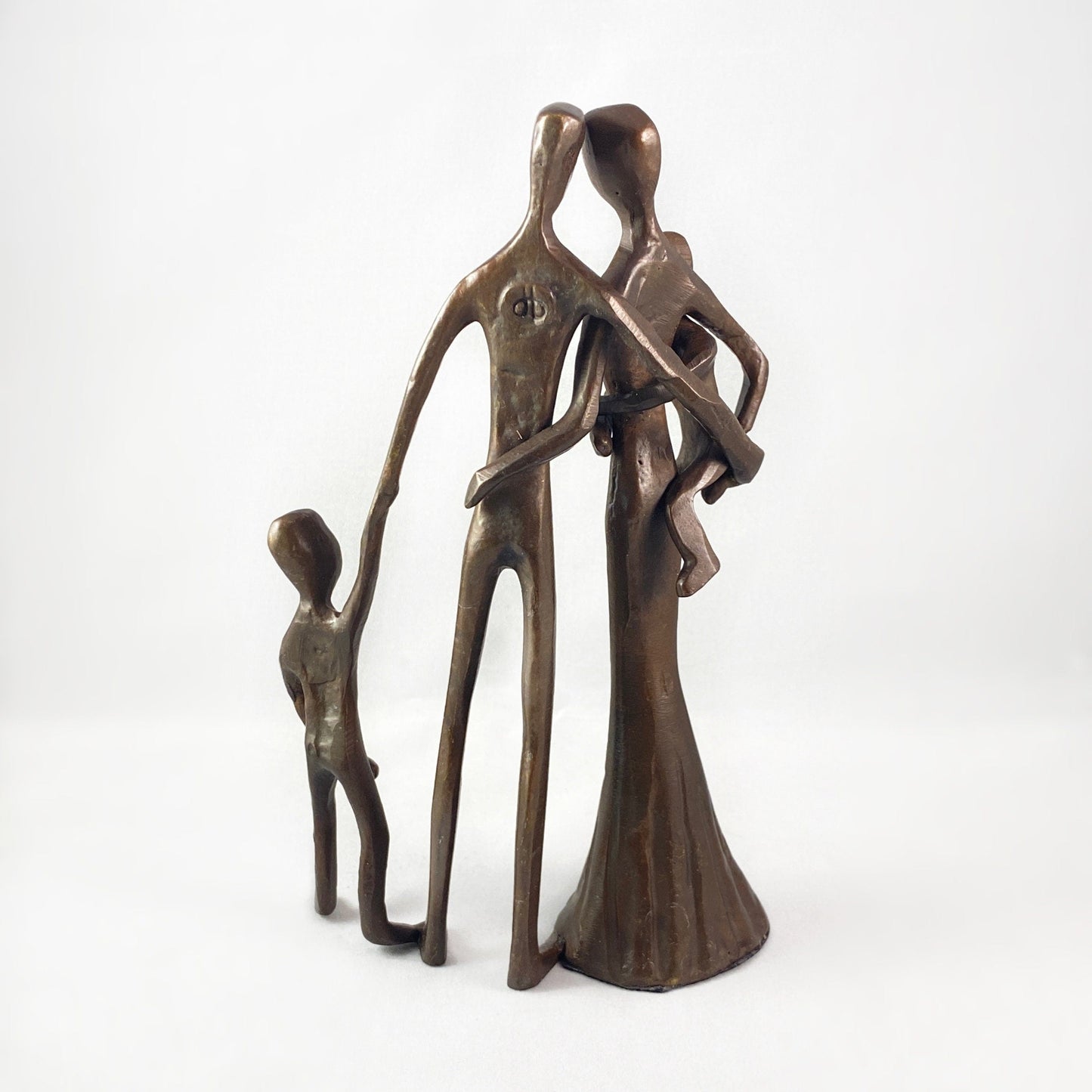 Family of Four Bronze Sculpture - Unique Home Decor