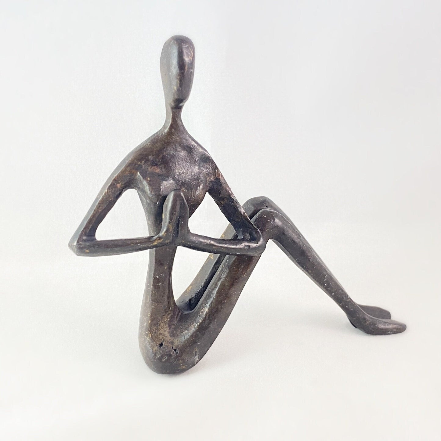 Female Yoga Twist Bronze Sculpture - Unique Home Decor