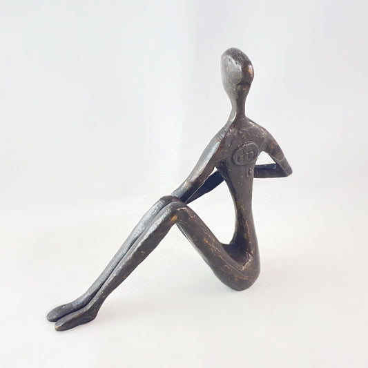 Female Yoga Twist Bronze Sculpture - Unique Home Decor