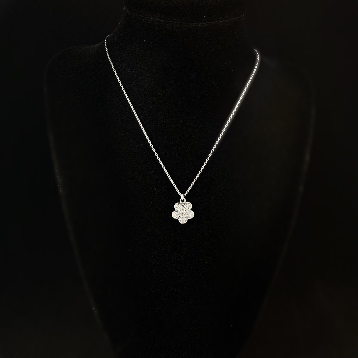 Flower Swarovski Crystal Pendant Necklace, Clear - La Vie Parisienne by Catherine Popesco