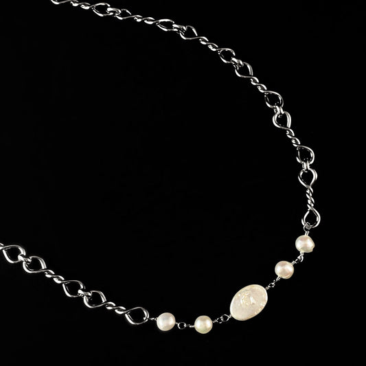 Freshwater Pearl Silver Tennis Necklace Yvette - Sorrelli