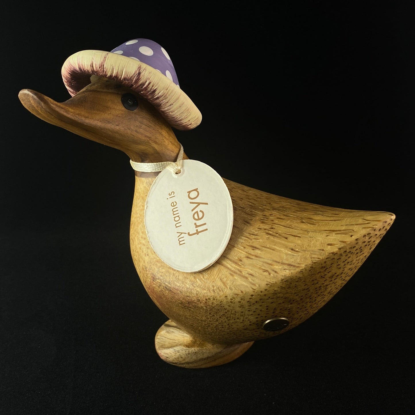 Freya - Hand-carved and Hand-painted Bamboo Duck
