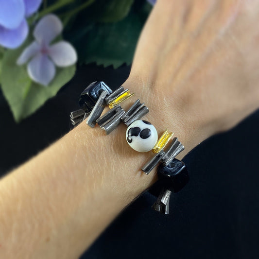 Geometric Beaded Bracelet - Handmade in Canada, Anne-Marie Chagnon Jewelry