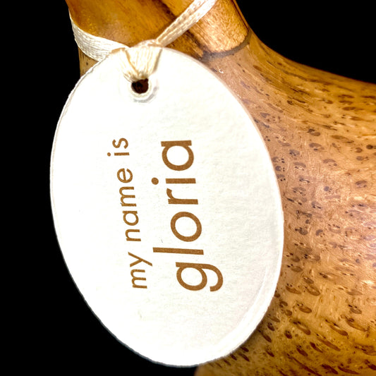 Gloria - Hand-carved and Hand-painted Bamboo Duck