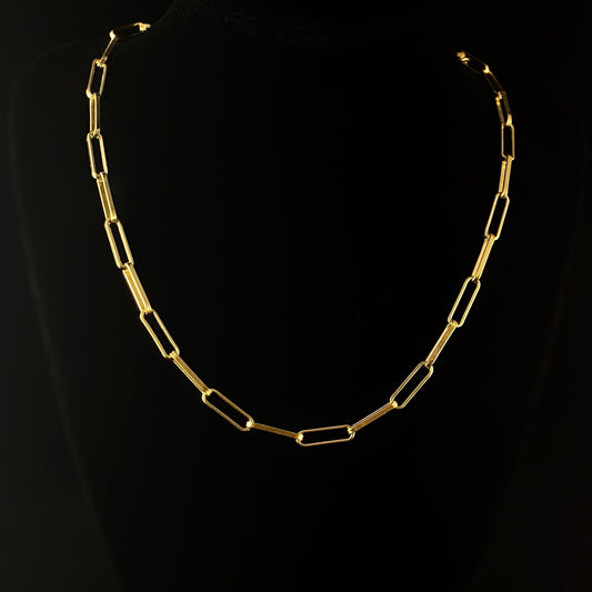 Gold Chain Link Necklace - La Vie Parisienne by Catherine Popesco