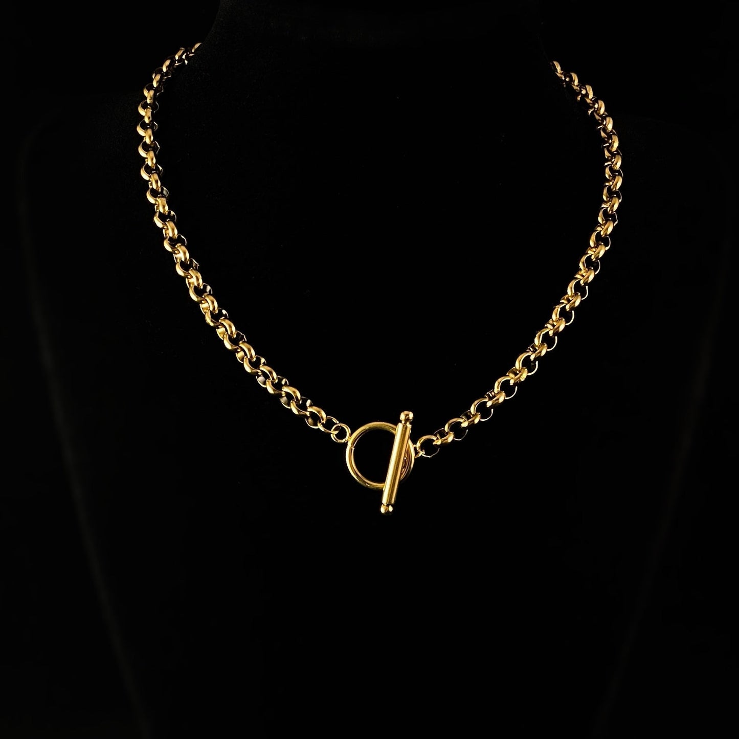 Gold Paper Chain Toggle Necklace - 3Souls