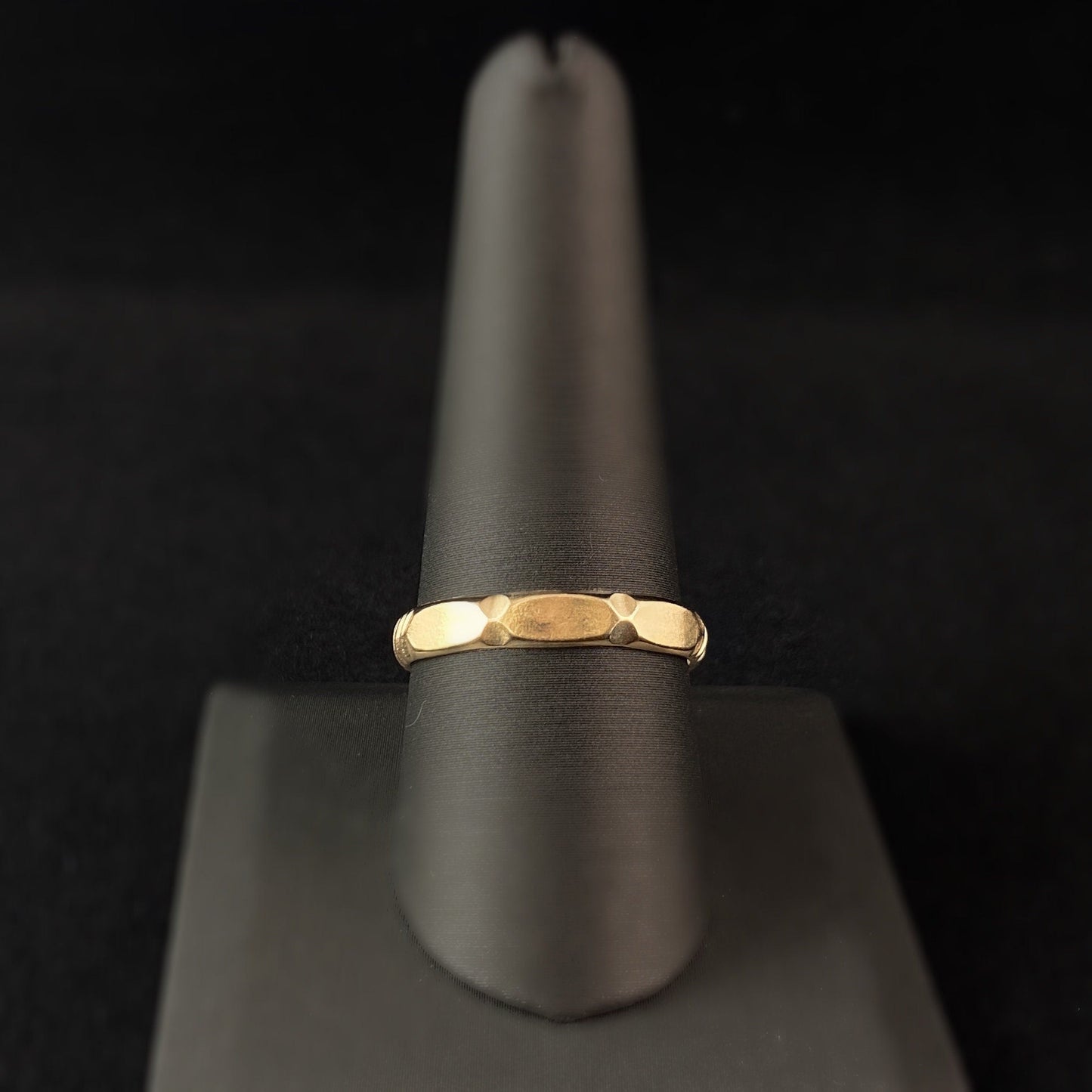Gold Textured Band Stacking Ring - Size 10