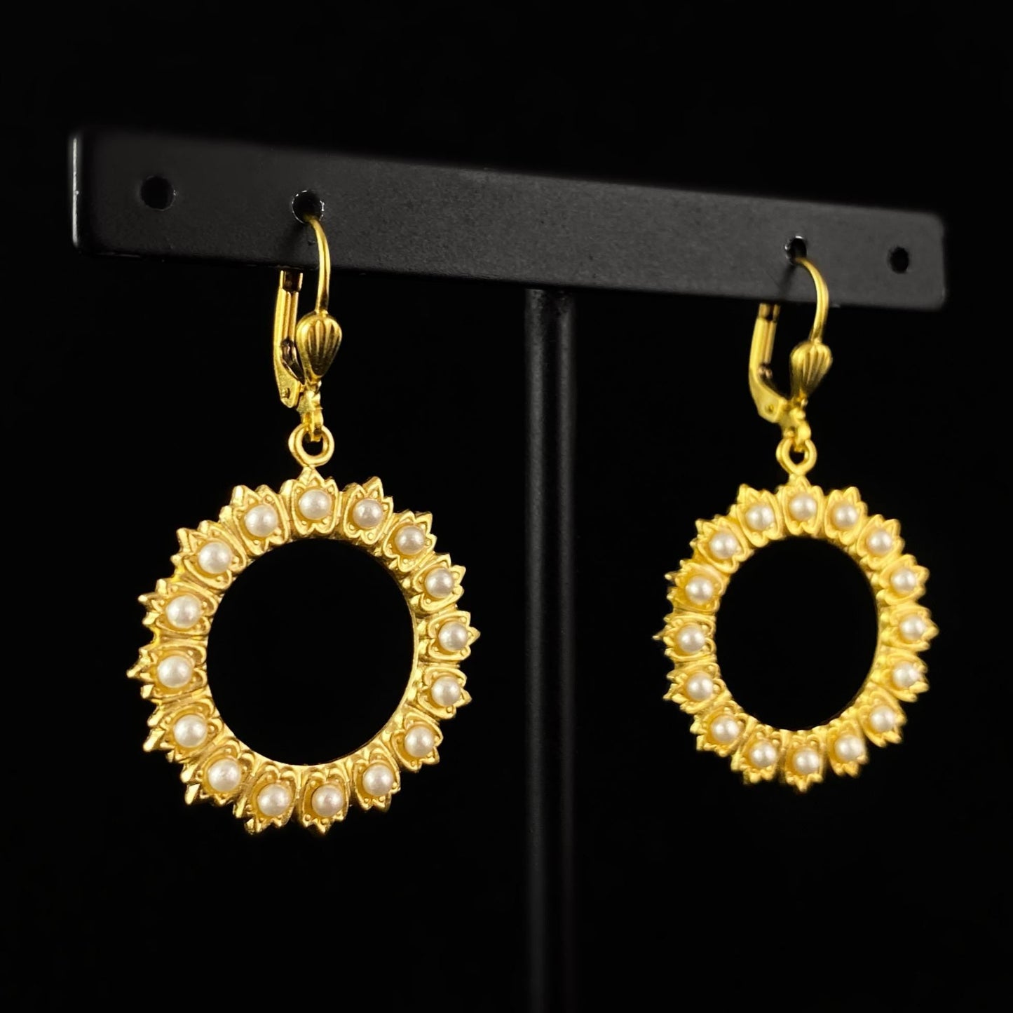 Gold Wreath Earrings - La Vie Parisienne by Catherine Popesco