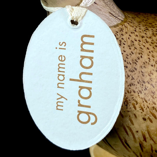 Graham - Hand-carved and Hand-painted Bamboo Duck