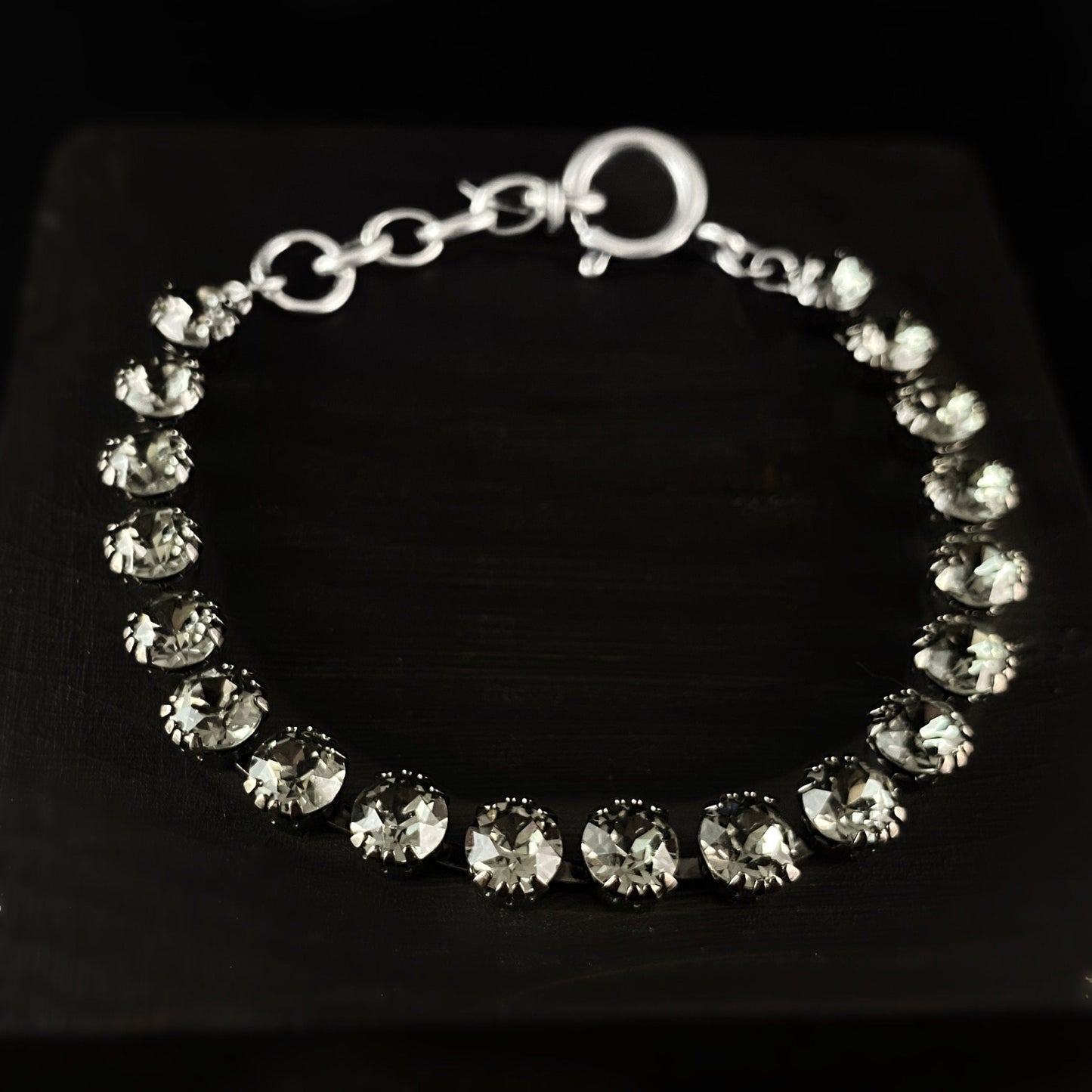 Gray Swarovski Crystal Bracelet - La Vie Parisienne by Catherine Popesco