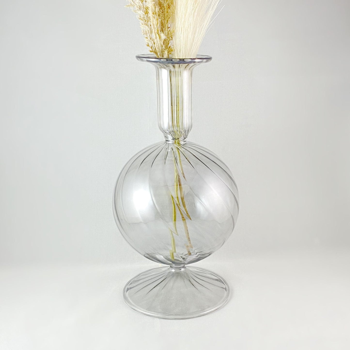 Hand Blown Glass Vase - Smoky