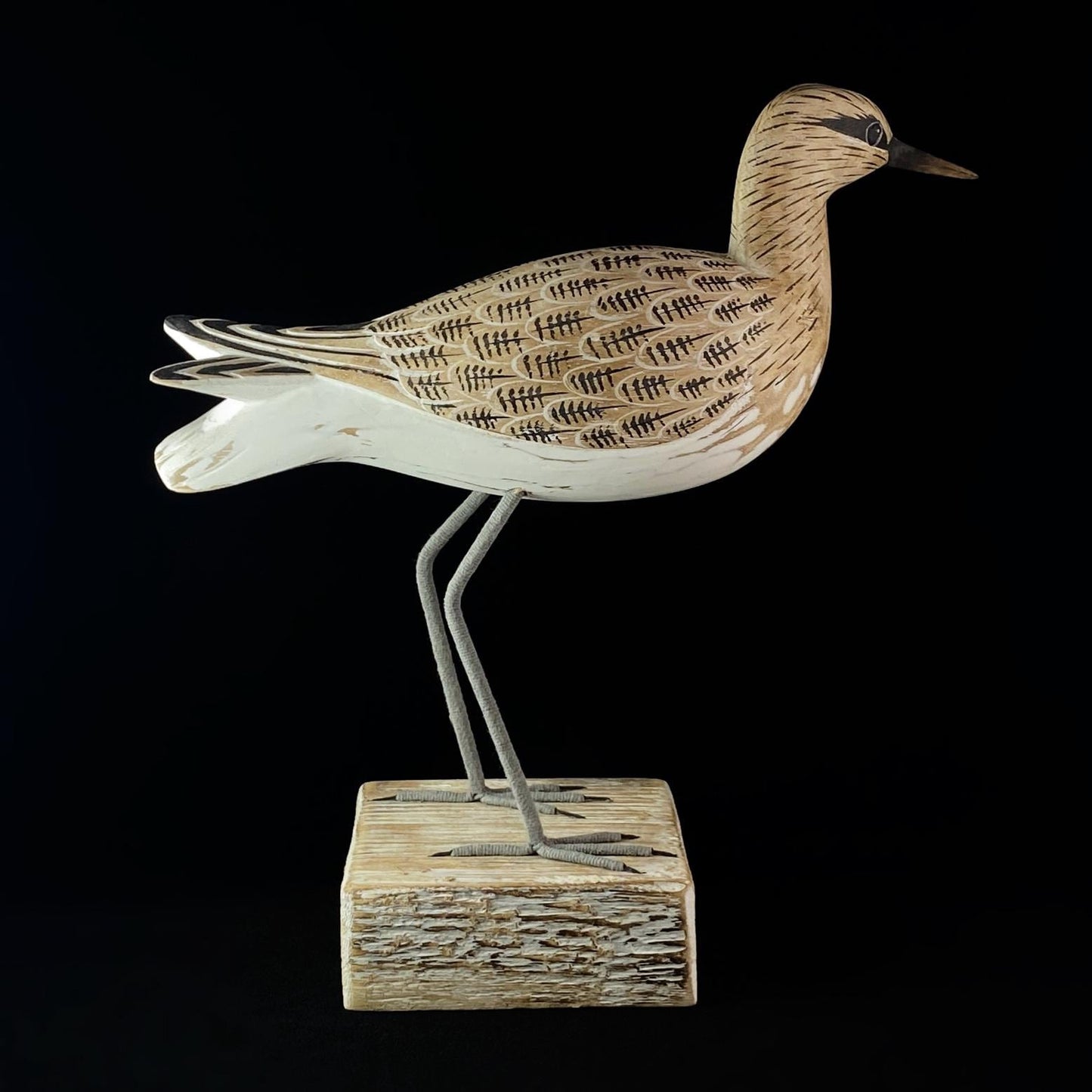 Hand Carved, Hand-painted Wooden Sandpiper