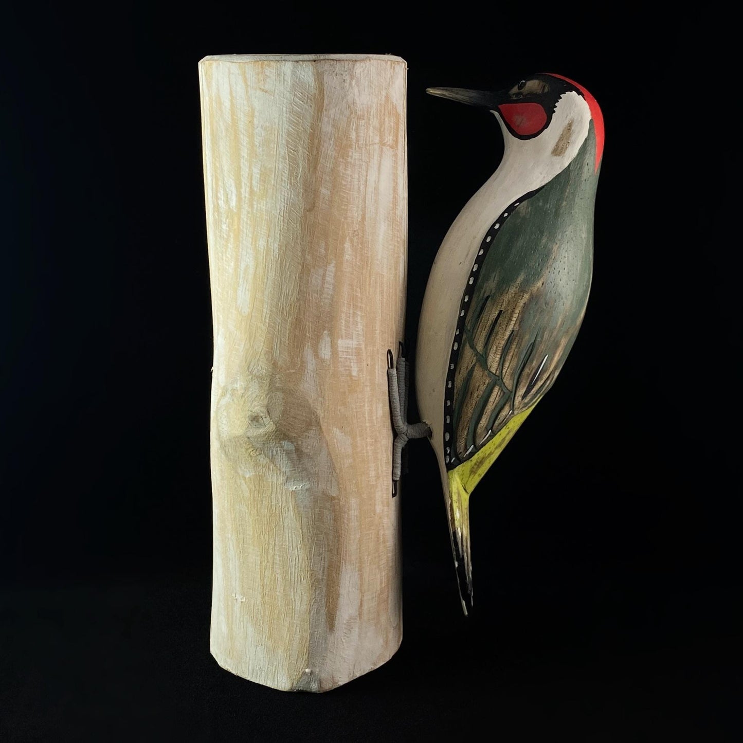 Hand Carved, Hand-painted Wooden Woodpecker