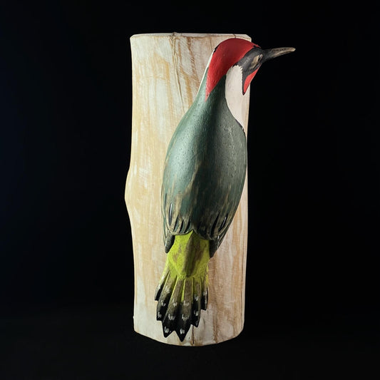 Hand Carved, Hand-painted Wooden Woodpecker