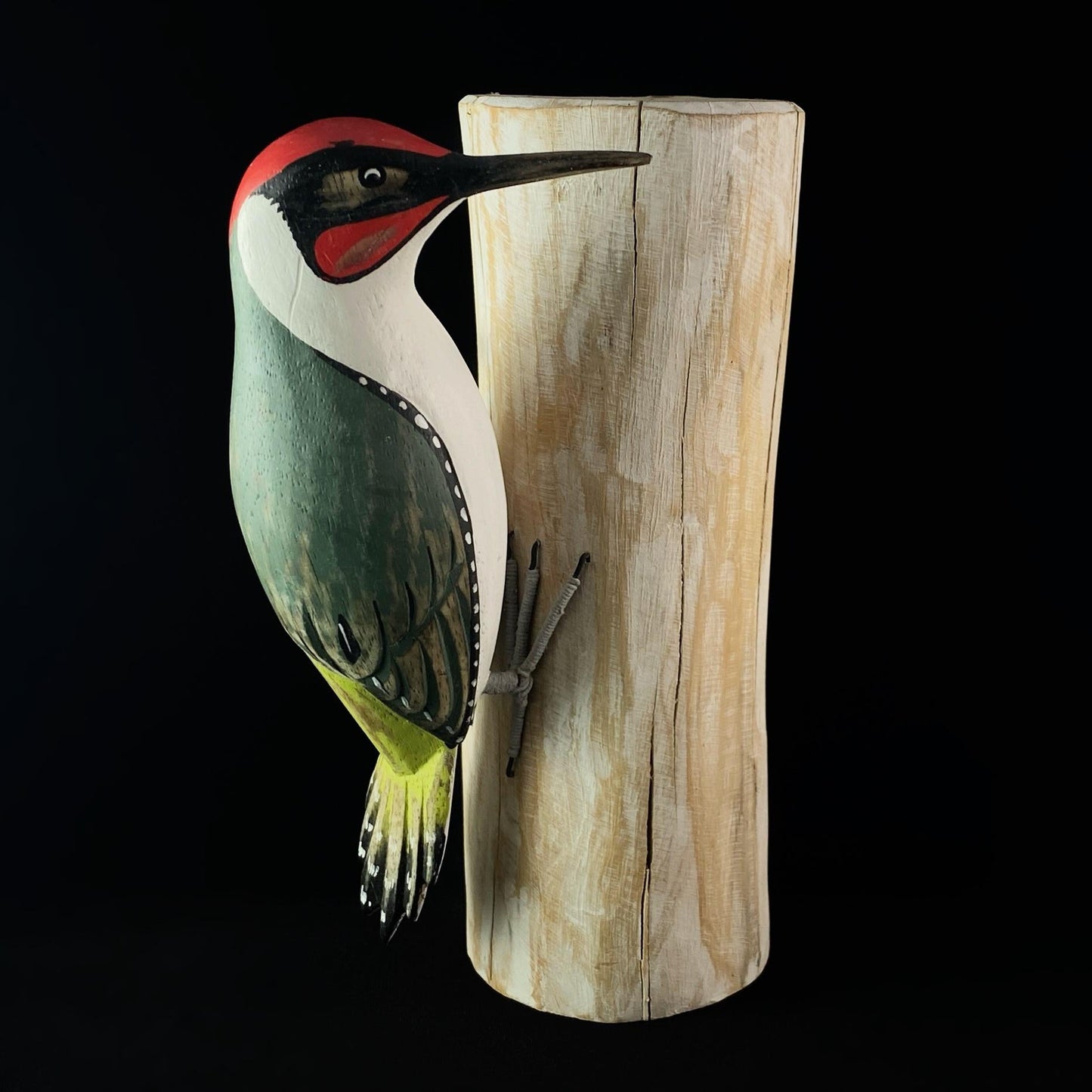 Hand Carved, Hand-painted Wooden Woodpecker