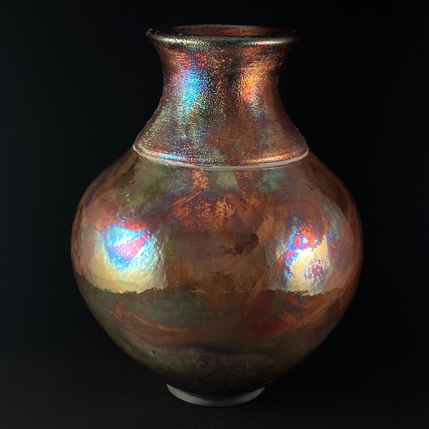 Handmade Abigail Vase, Raku Art Pottery, Decorative Pottery