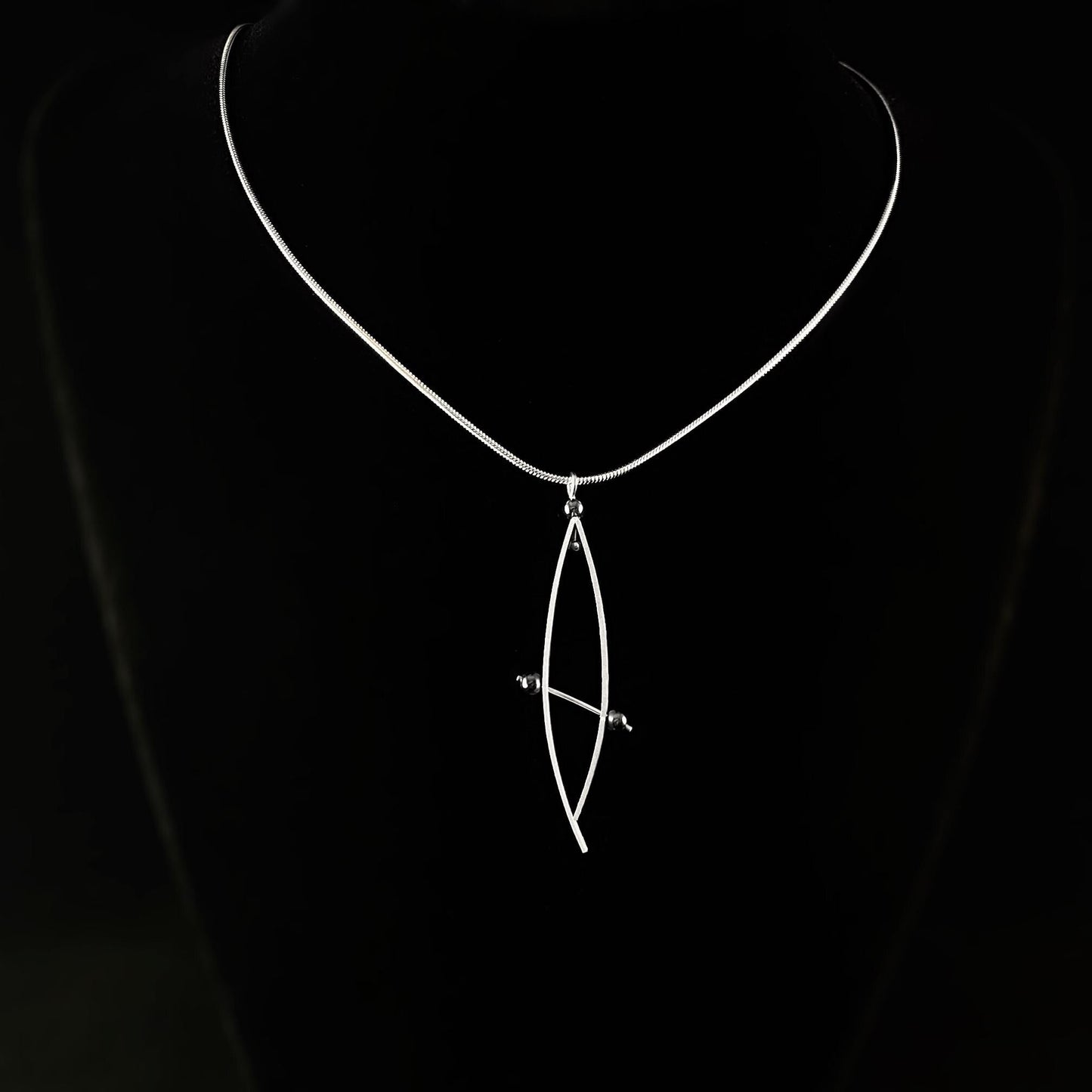 Handmade Aluminum Archer Necklace, Hypoallergenic Lightweight - JR Franco Jewelry