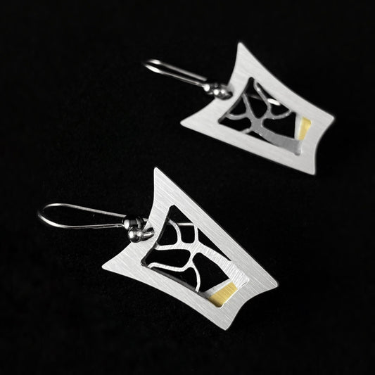 JR Franco Handmade Aluminum Framed Tree Earrings Hypoallergenic Lightweight