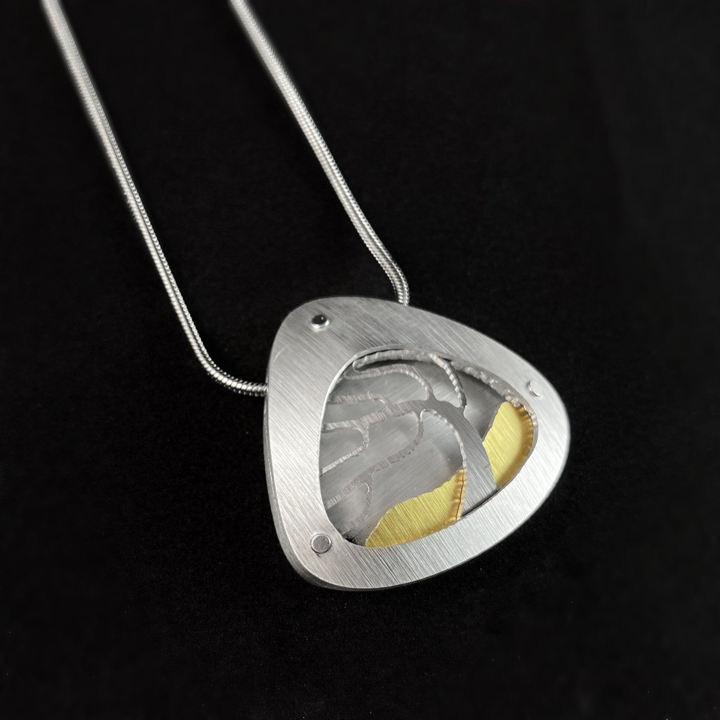 Handmade Aluminum Tree of Life Necklace, Hypoallergenic Lightweight - JR Franco Jewelry
