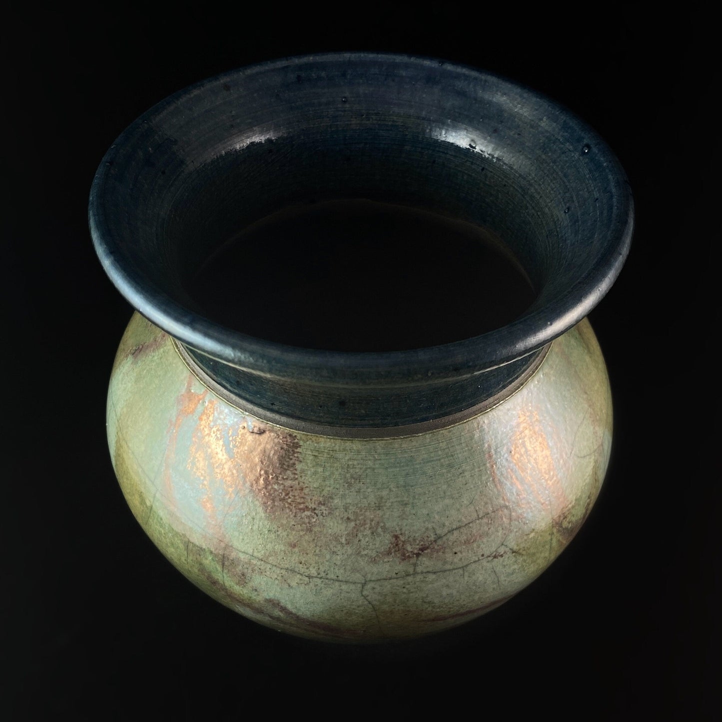 Handmade Ava Vase, Raku Art Pottery, Decorative Pottery