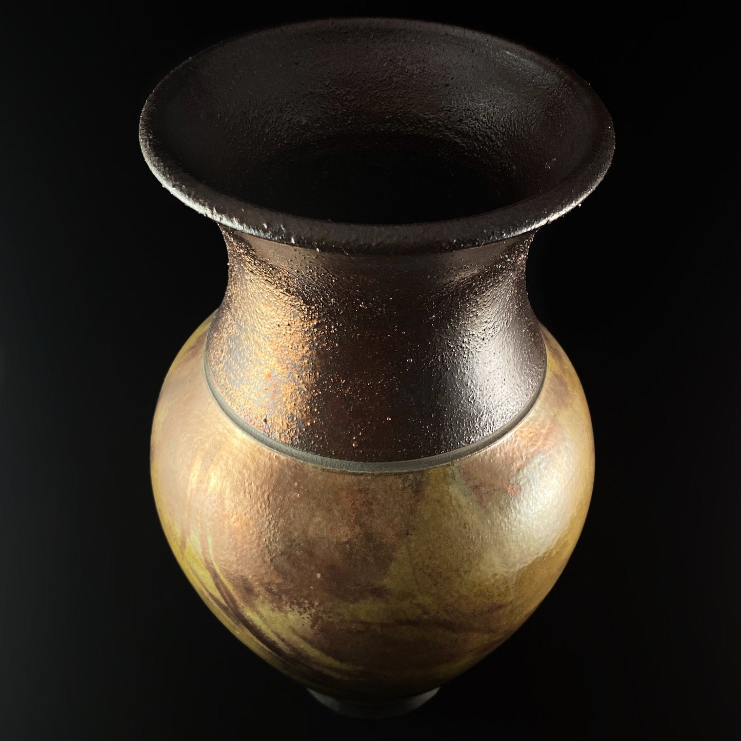 Handmade Chloe Vase, Raku Art Pottery, Decorative Pottery