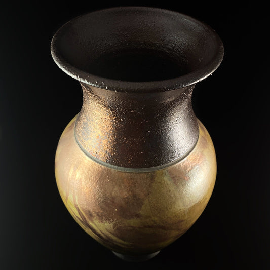 Handmade Chloe Vase, Raku Art Pottery, Decorative Pottery