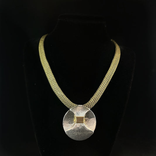 Handmade Circle Pendant Necklace, Made in USA