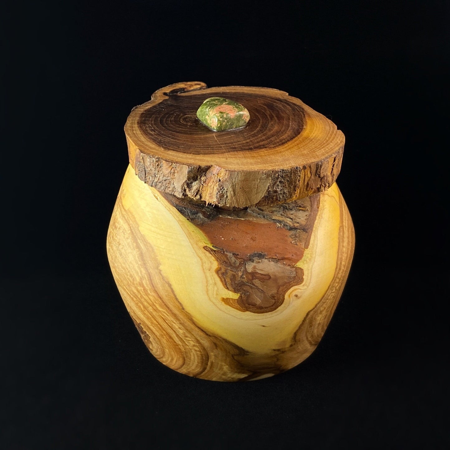Handmade Crab Apple Jar with Lid, Made in USA