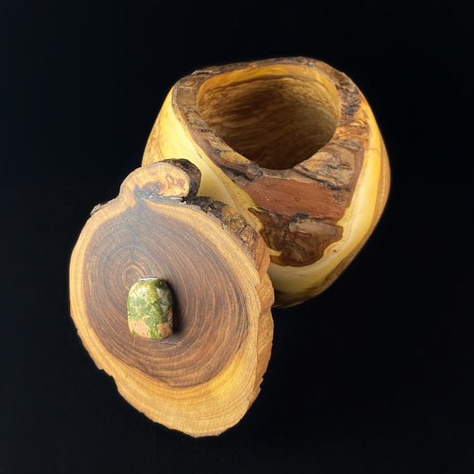 Handmade Crab Apple Jar with Lid, Made in USA