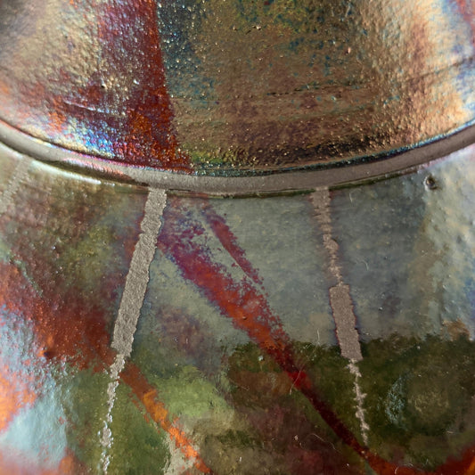 Handmade Emmie Vase, Raku Art Pottery, Decorative Pottery