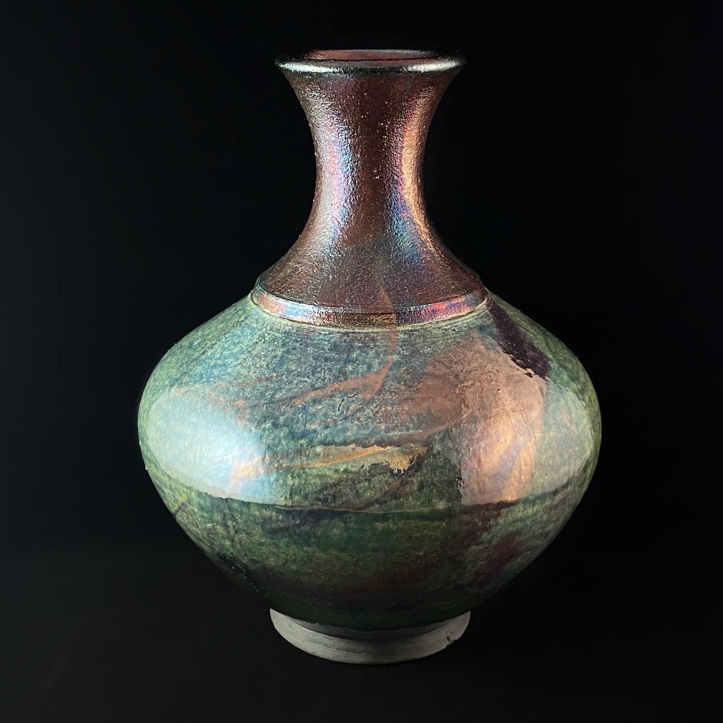 Handmade Evie Vase, Raku Art Pottery, Decorative Pottery
