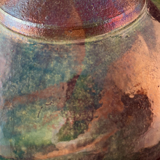 Handmade Evie Vase, Raku Art Pottery, Decorative Pottery