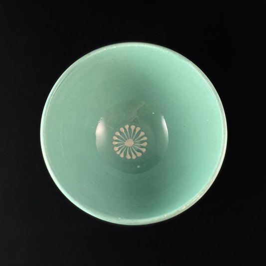 Handmade Footed Bowl, Functional and Decorative Turkish Pottery, Cottagecore Style, Mint