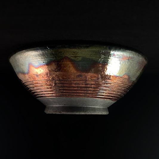 Handmade Francie Bowl, Raku Art Pottery, Decorative Pottery