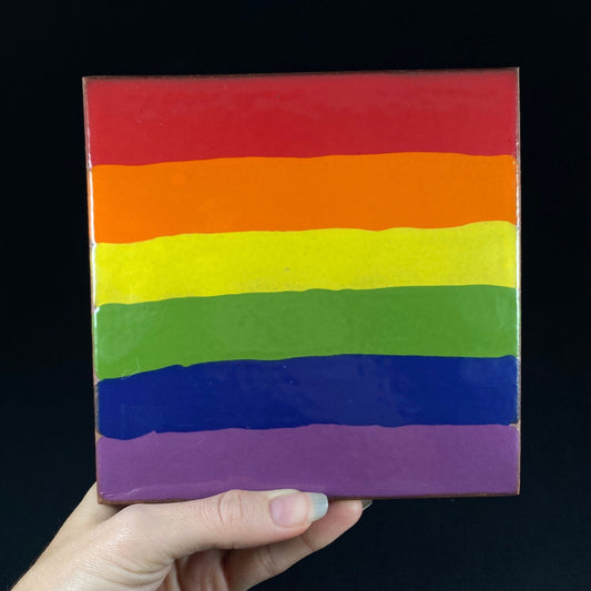 Handmade Glazed Tile, Made in USA - Wall Decor, Table Decor, Trivet