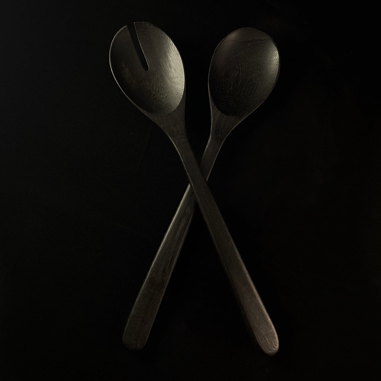 Handmade Gray and White Square Bowl with Serving Spoons, Functional and Decorative Pottery