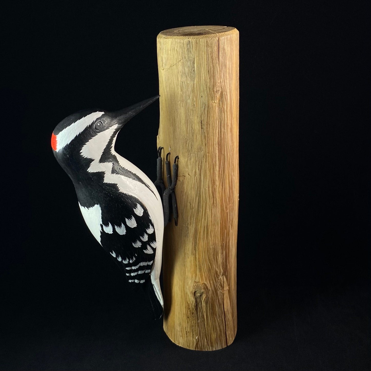 Handmade, Hand-painted Downy Woodpecker