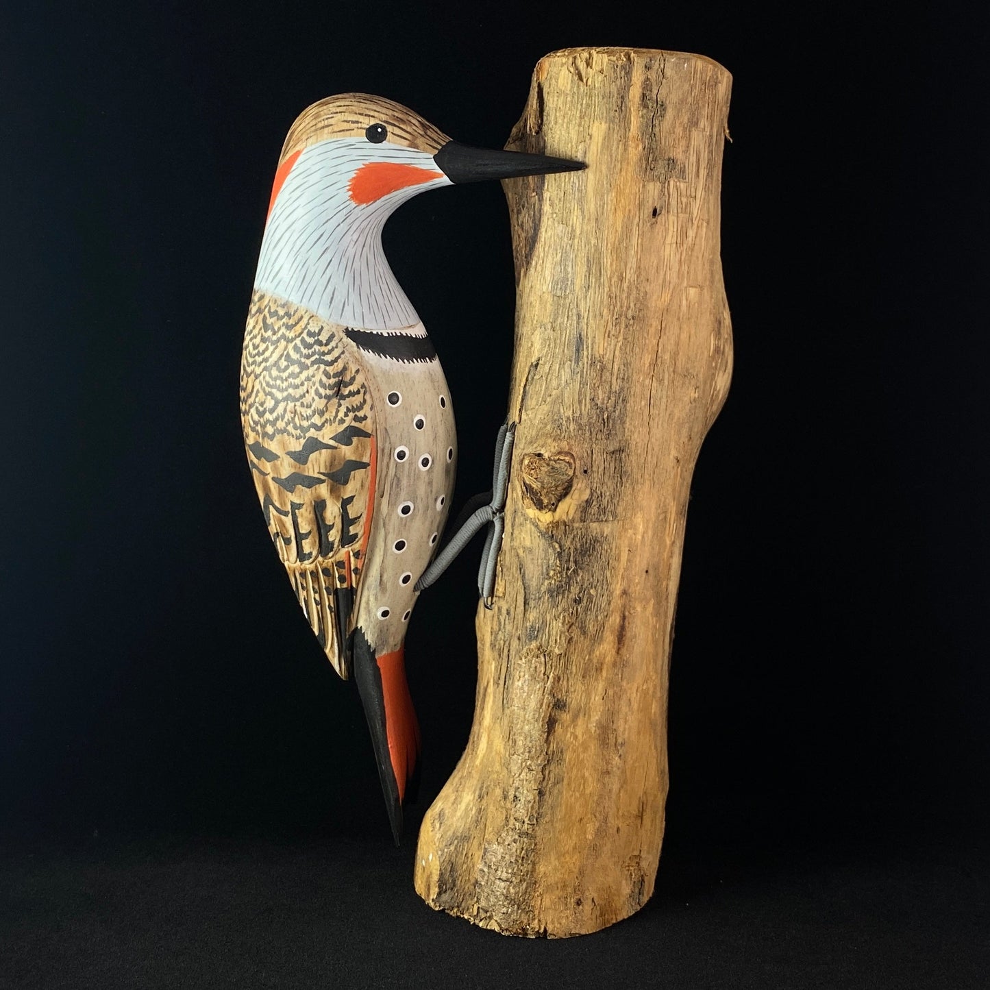 Handmade Hand-painted Wooden Northern Flicker Woodpecker