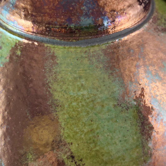 Handmade Juliet Vase, Raku Art Pottery, Decorative Pottery